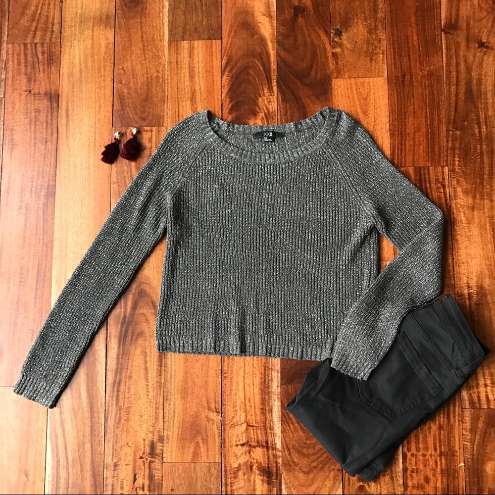 Charcoal Metallic Sweater